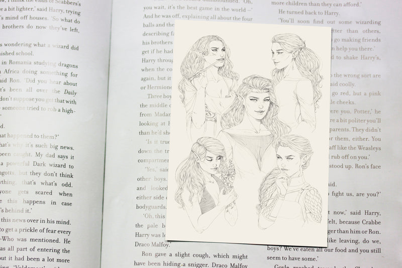 The three ACOTAR sisters sketch Collection