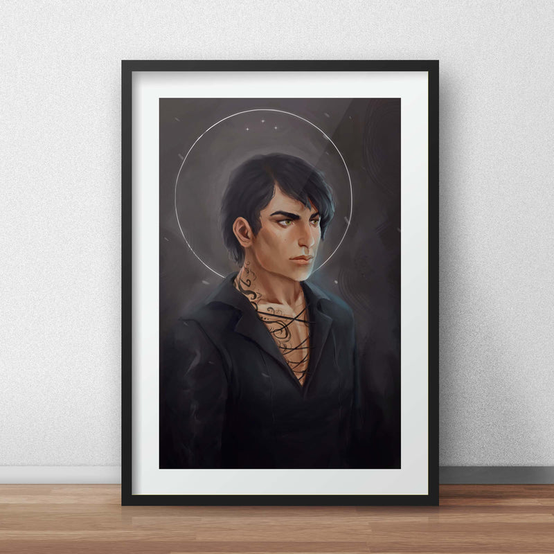 A4 print of Azriel, a court of thorns and roses