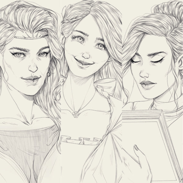 The three ACOTAR sisters sketch Collection