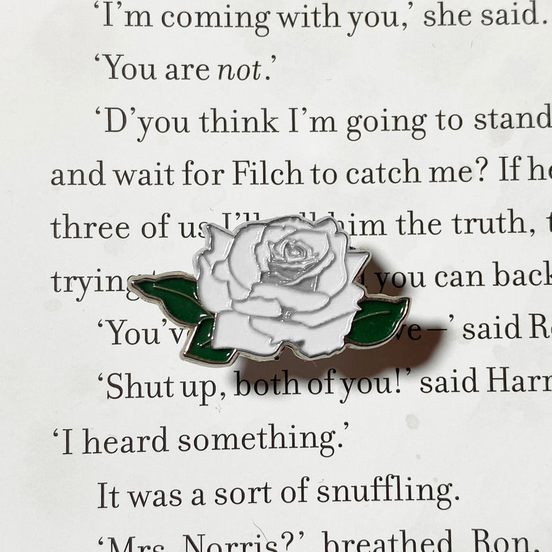 Rose Garden Soft Enamel Pin - White