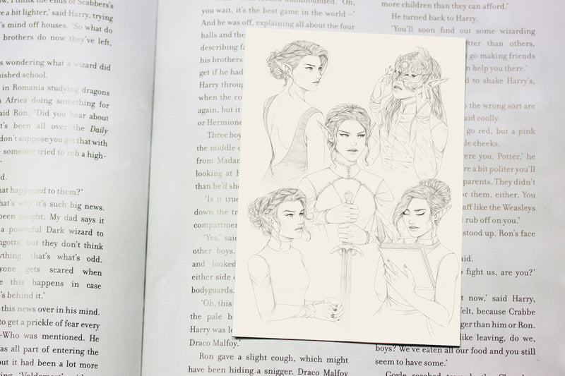 The three ACOTAR sisters sketch Collection