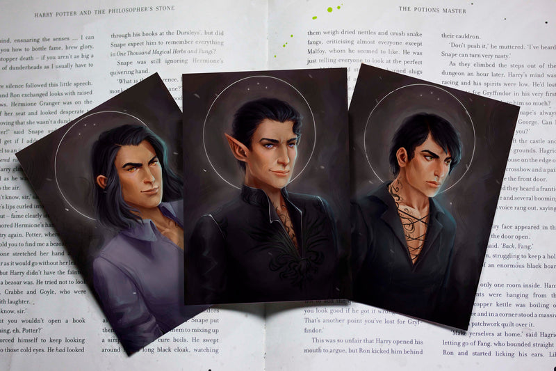 three postcards a court of thorns and roses, Cassian, Rhysand and Azriel