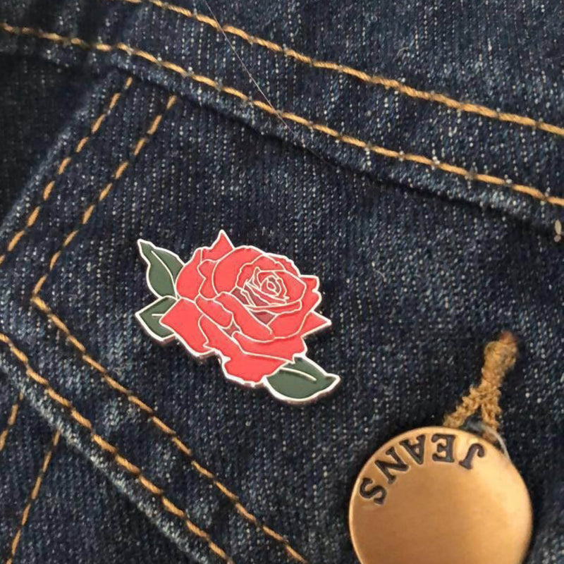 Rose Garden Soft Enamel Pin - Red